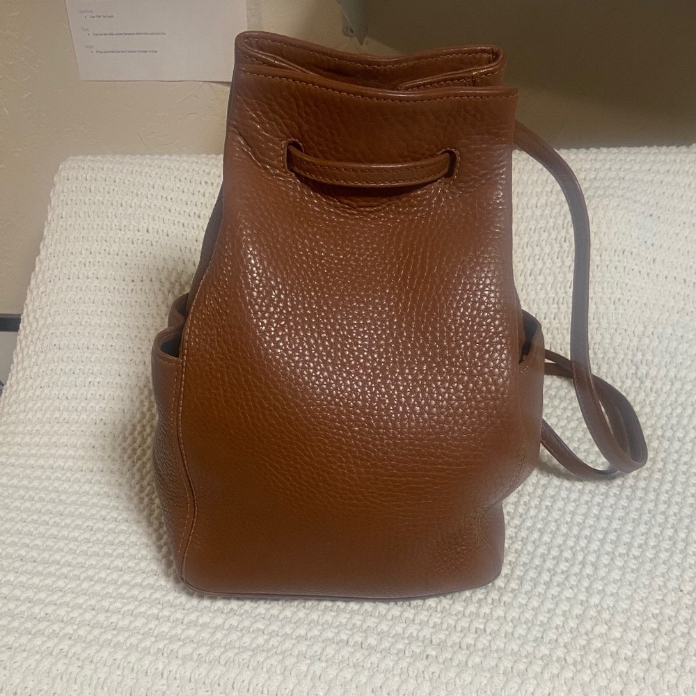 Vintage COACH Sonoma Drawstring Bucket Pebbled Leather Backpack Sling Bag 4922